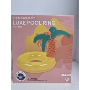 New Swimming Pool Ring Float TROPICOOL Palm Tree 4' Wide Coconut Grove 8+